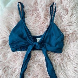 Blue navy crop top